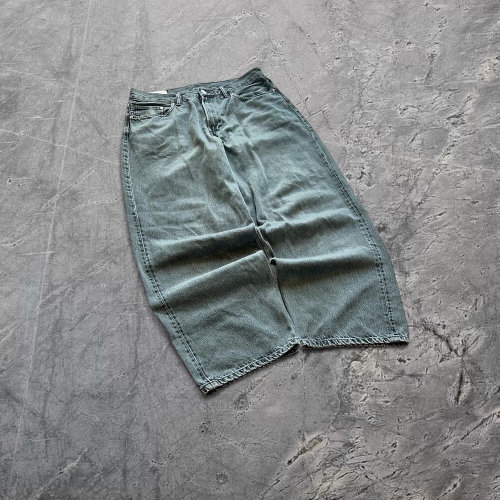 Super baggy mega wide leg fit faded distressed jeans